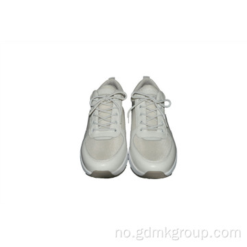 Hvite, komfortable sneakers med snøre for kvinner